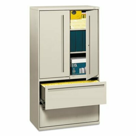HON HON, 700 SERIES LATERAL FILE WITH STORAGE CABINET, 36W X 18D X 64.25H, LIGHT GRAY 785LSQ
